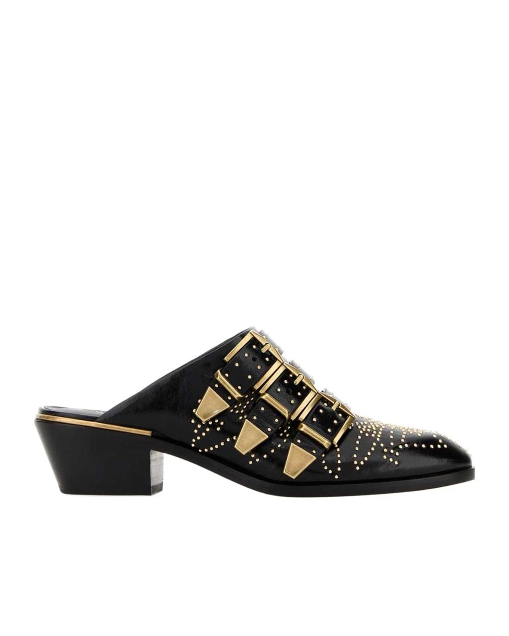 Chloé Black Chloé Susan Studded Heeled Mules