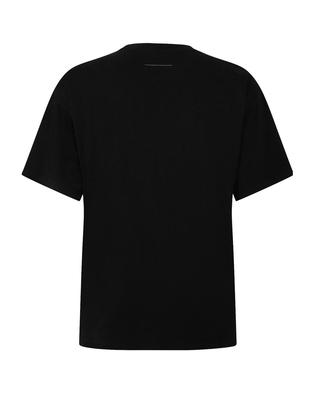 MM6 by Maison Margiela Black Crewneck Printed Tshirt for men