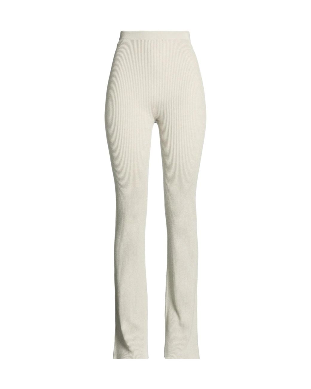Rick Owens White Versatile Minimalist Knit Casual Pants