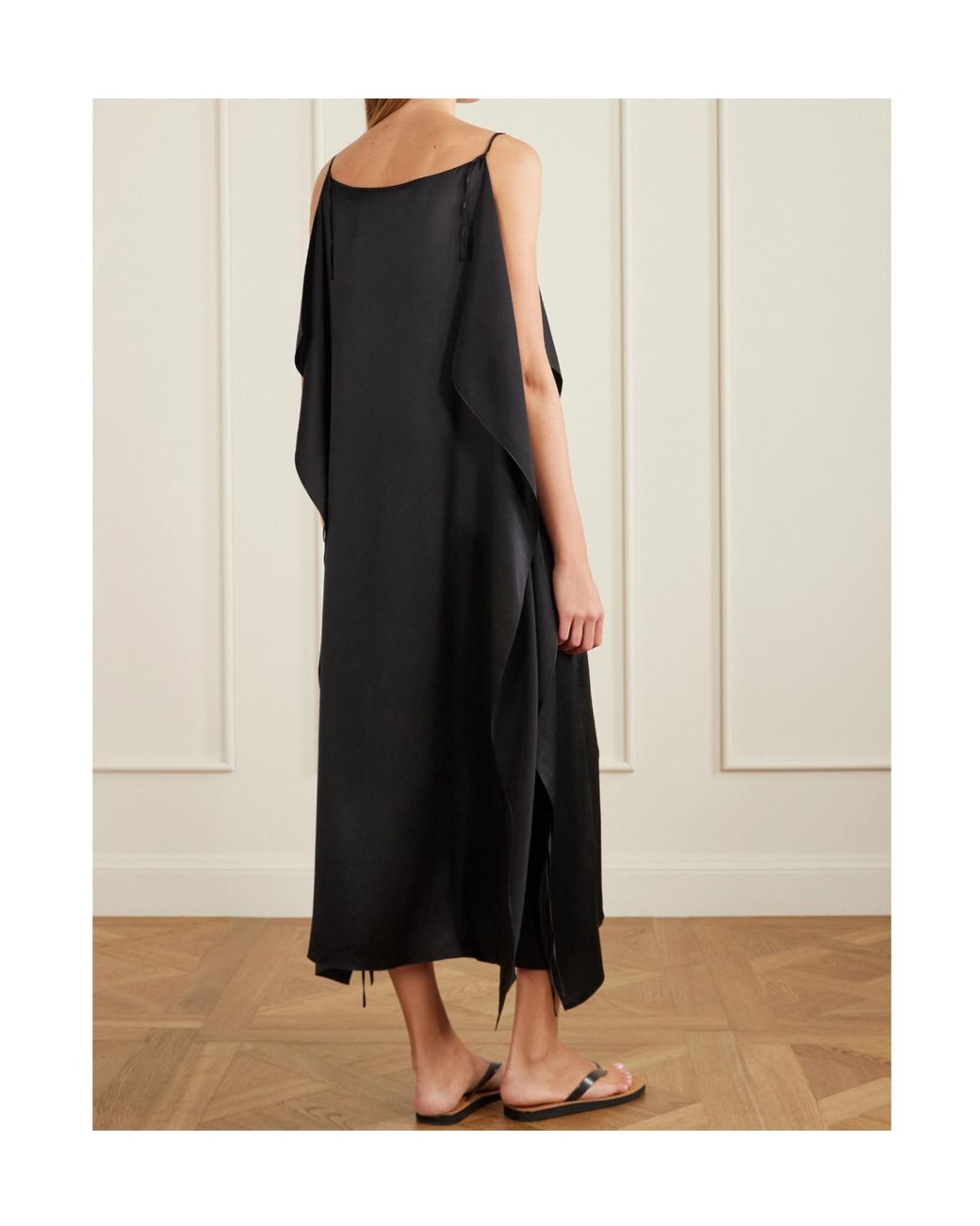 The Row Black Kilo Draped Dress