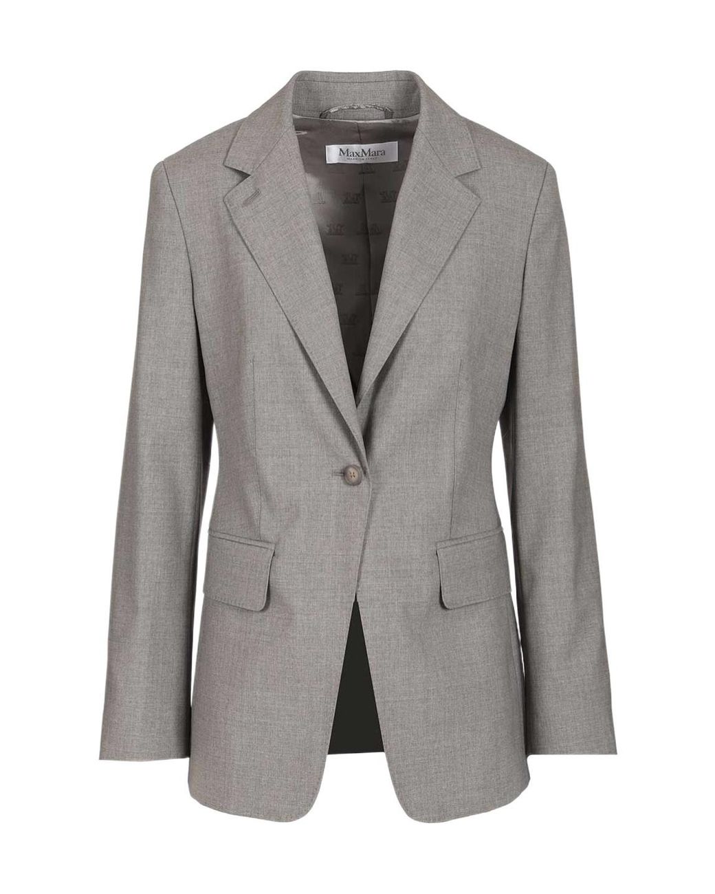 Max Mara Gray Circense Single-Breasted Blazer