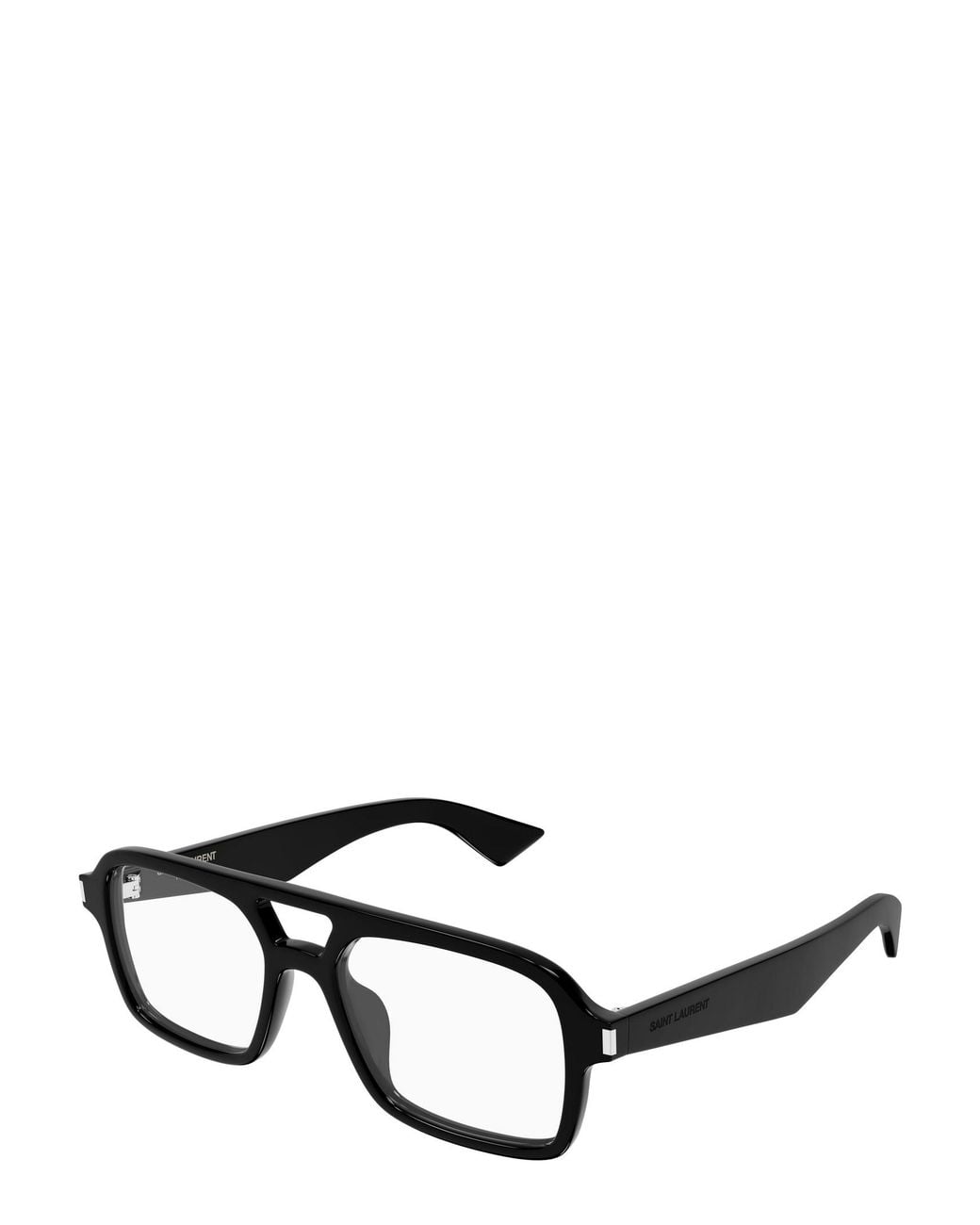 Saint Laurent White Pilot-Frame Glasses for men