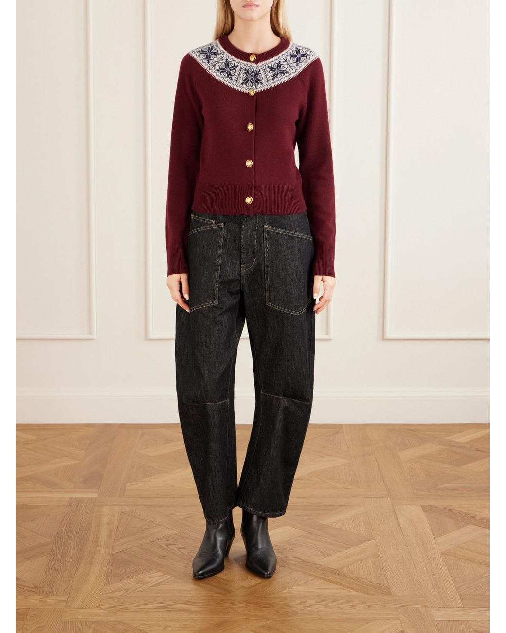 Nili Lotan Red Cashmere Cardigan