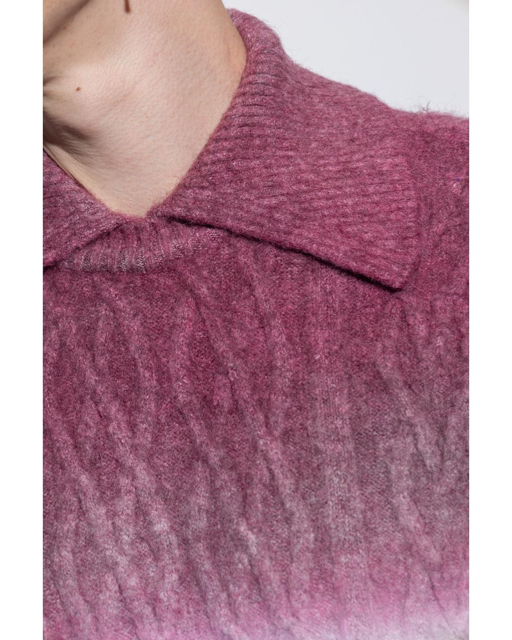 Adererror Gray Knit Sweater With Collar for men