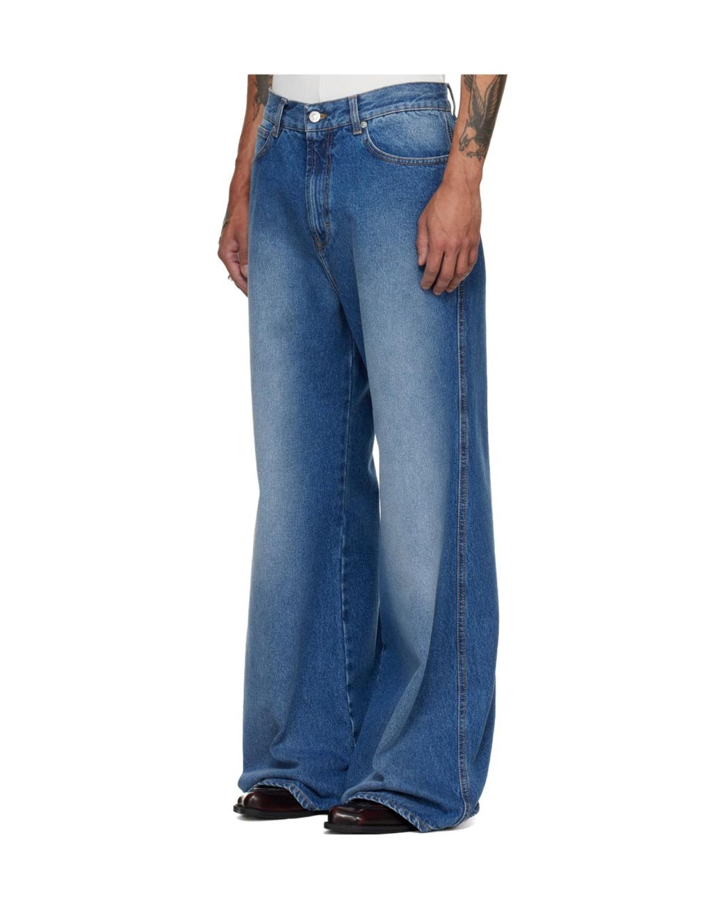 Lu'u Dan Blue Belt Loop Jeans for men