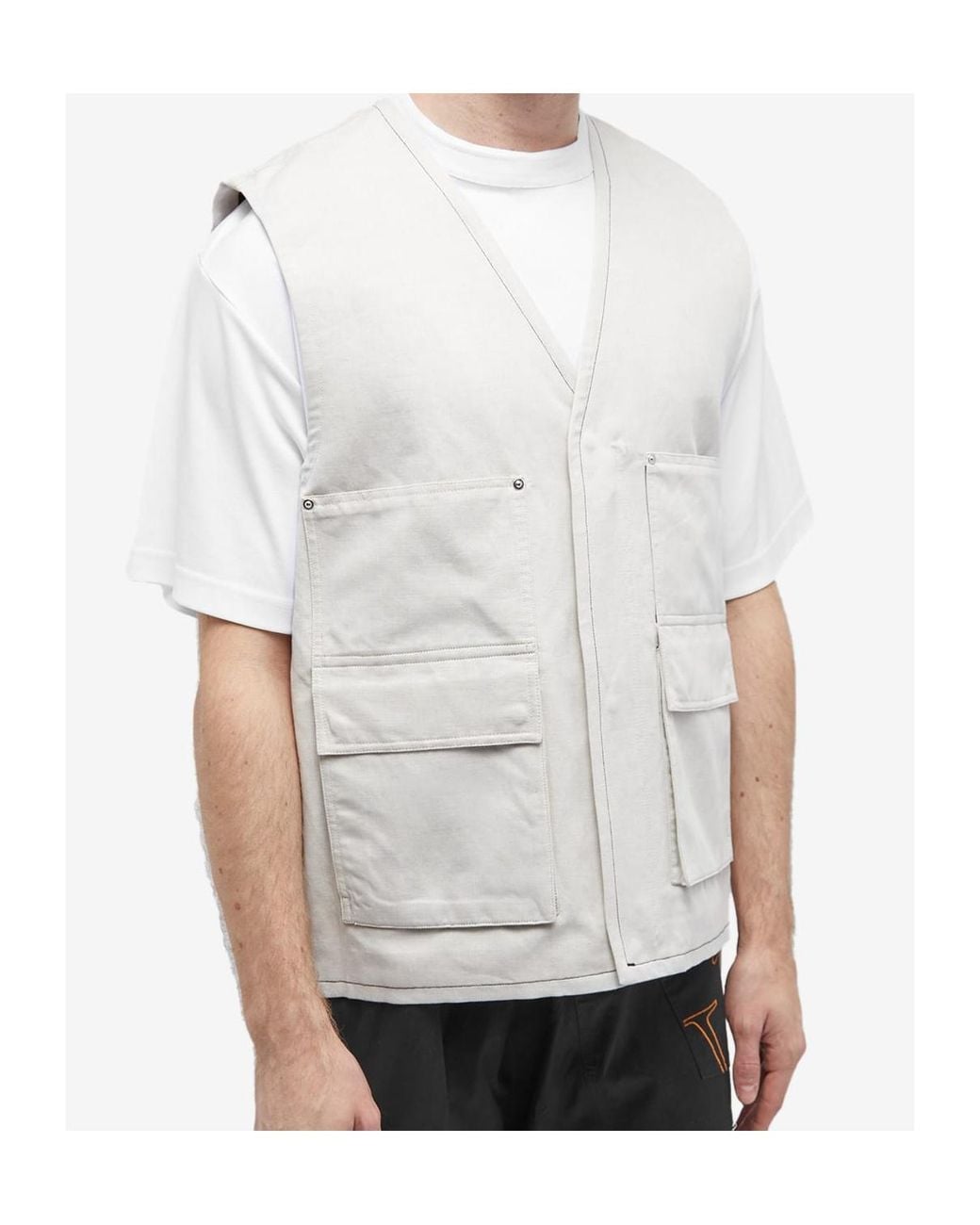 Helmut Lang White Sleeveless Vest for men