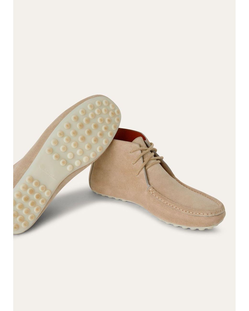 Loro Piana Natural Dot Sole Lace-Up Walk Boots for men