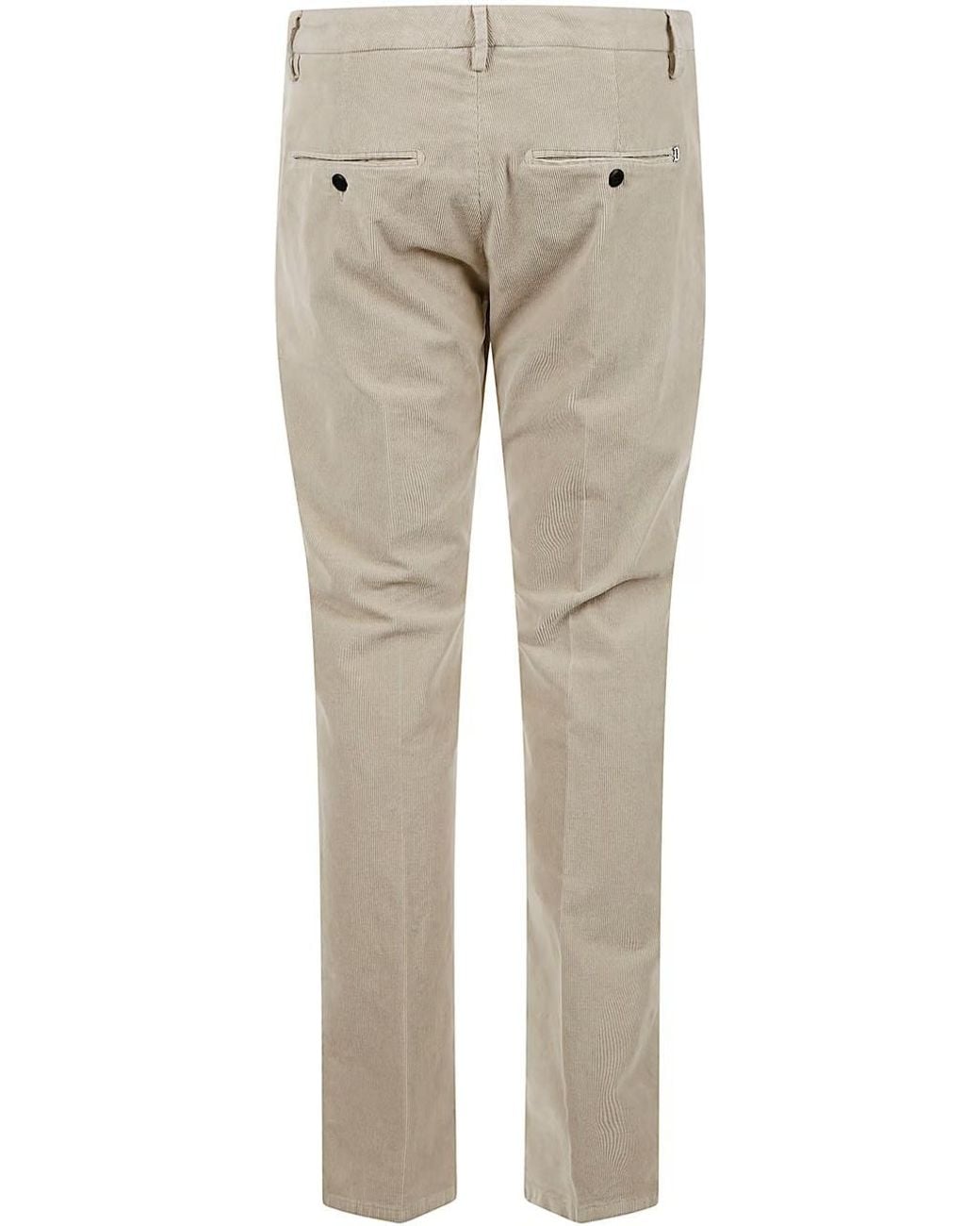 Dondup Gray Slim Corduroy Pants for men