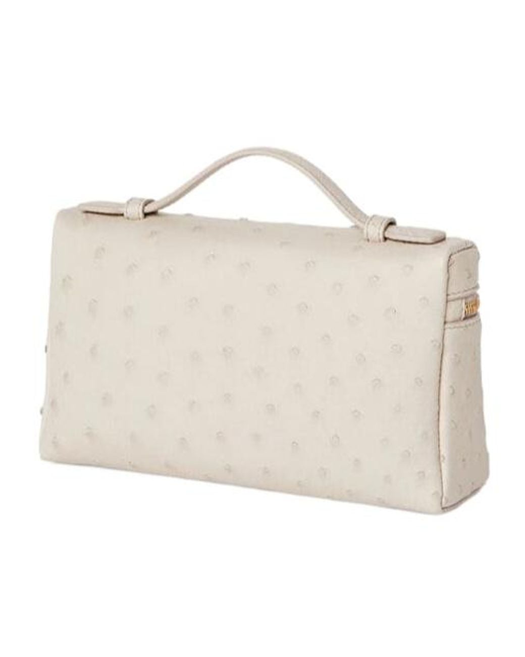 Loro Piana Natural Zippered Shoulder Bag
