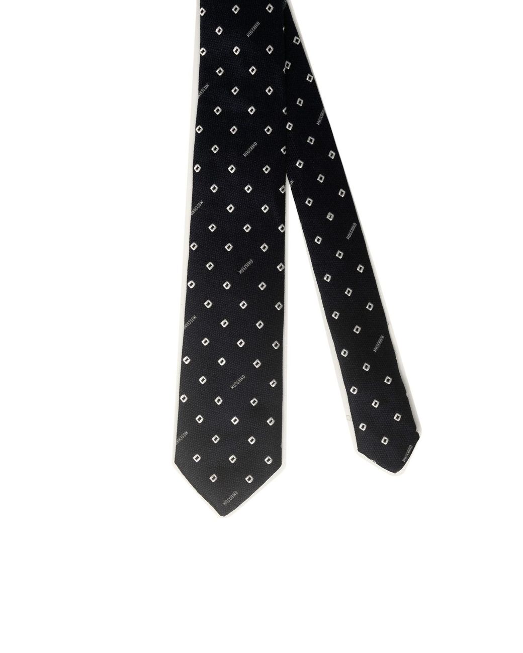 Moschino Black Logo Logo Tie for men