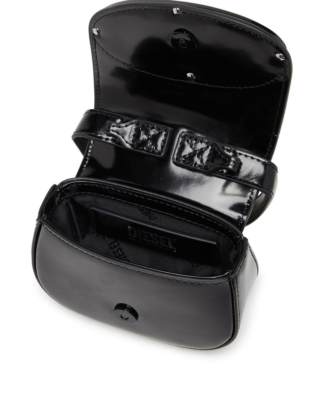 DIESEL Black 1Dr-Xs-S Iconic Logo Detailed Mini Tote Bag