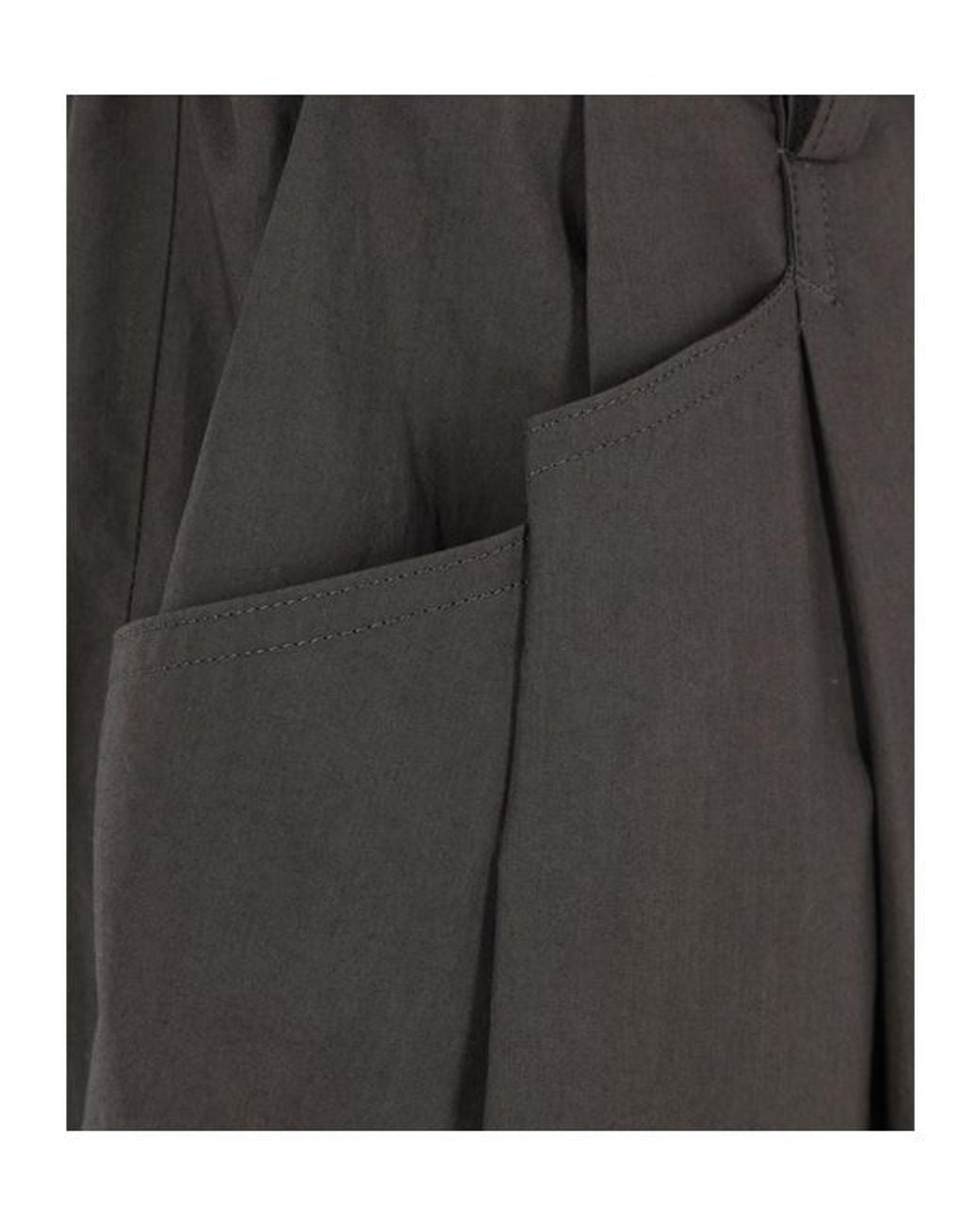 Sacai Gray Pleated Belted Trousers for men