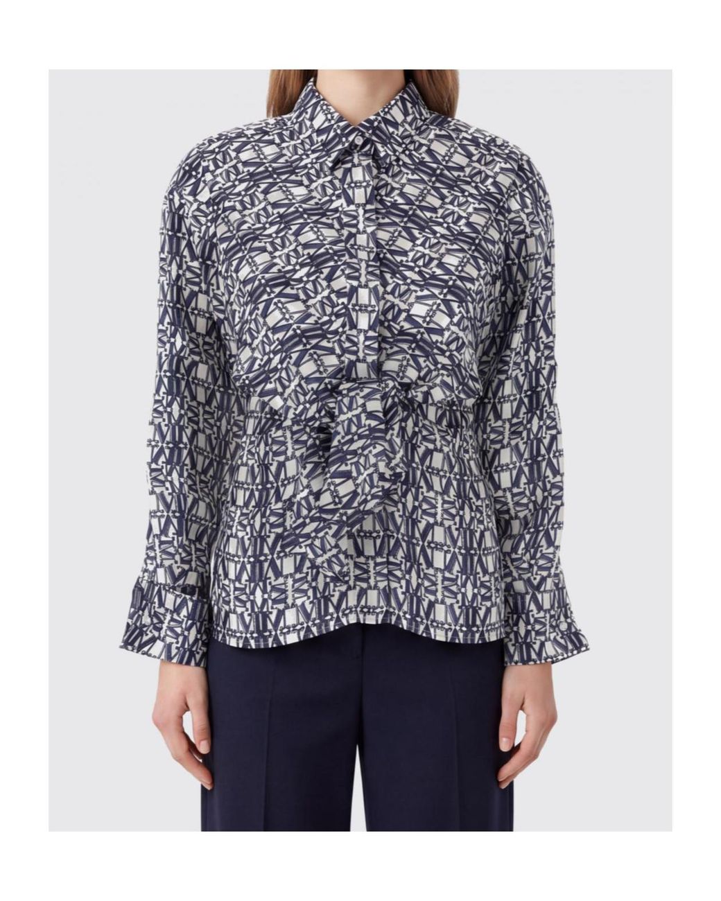 Max Mara Gray Long-Sleeved Shirt