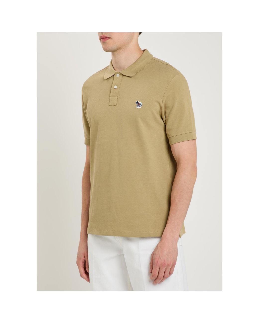 Paul Smith Yellow Logo Cotton Short-Sleeve Polo for men