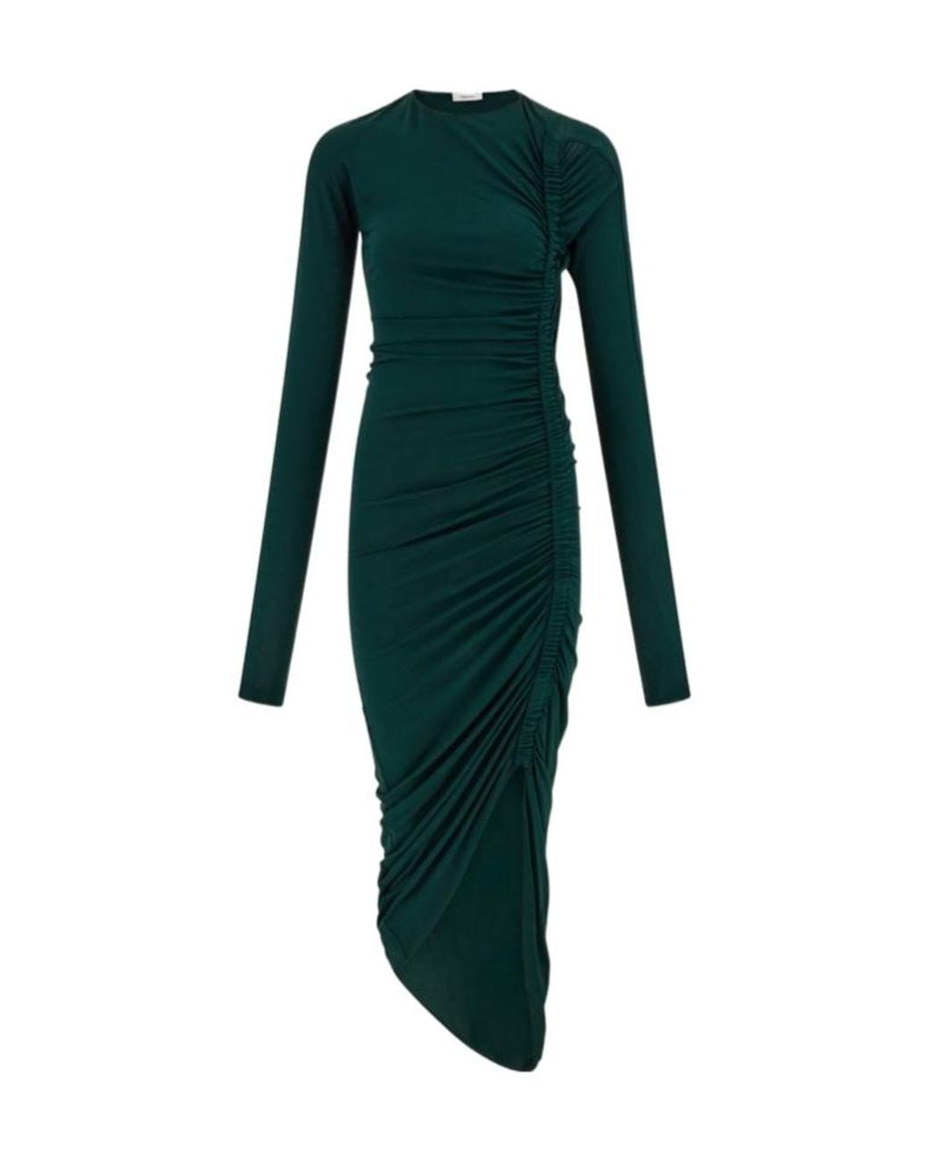 Ferragamo Green Ferragamo Asymmetric Dress