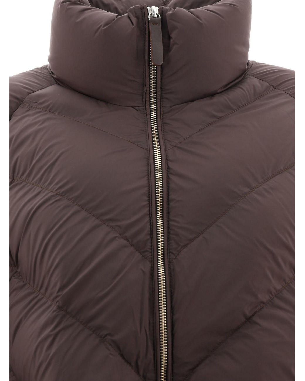 Khaite Brown Turtleneck Padded Front-Zip Jacket