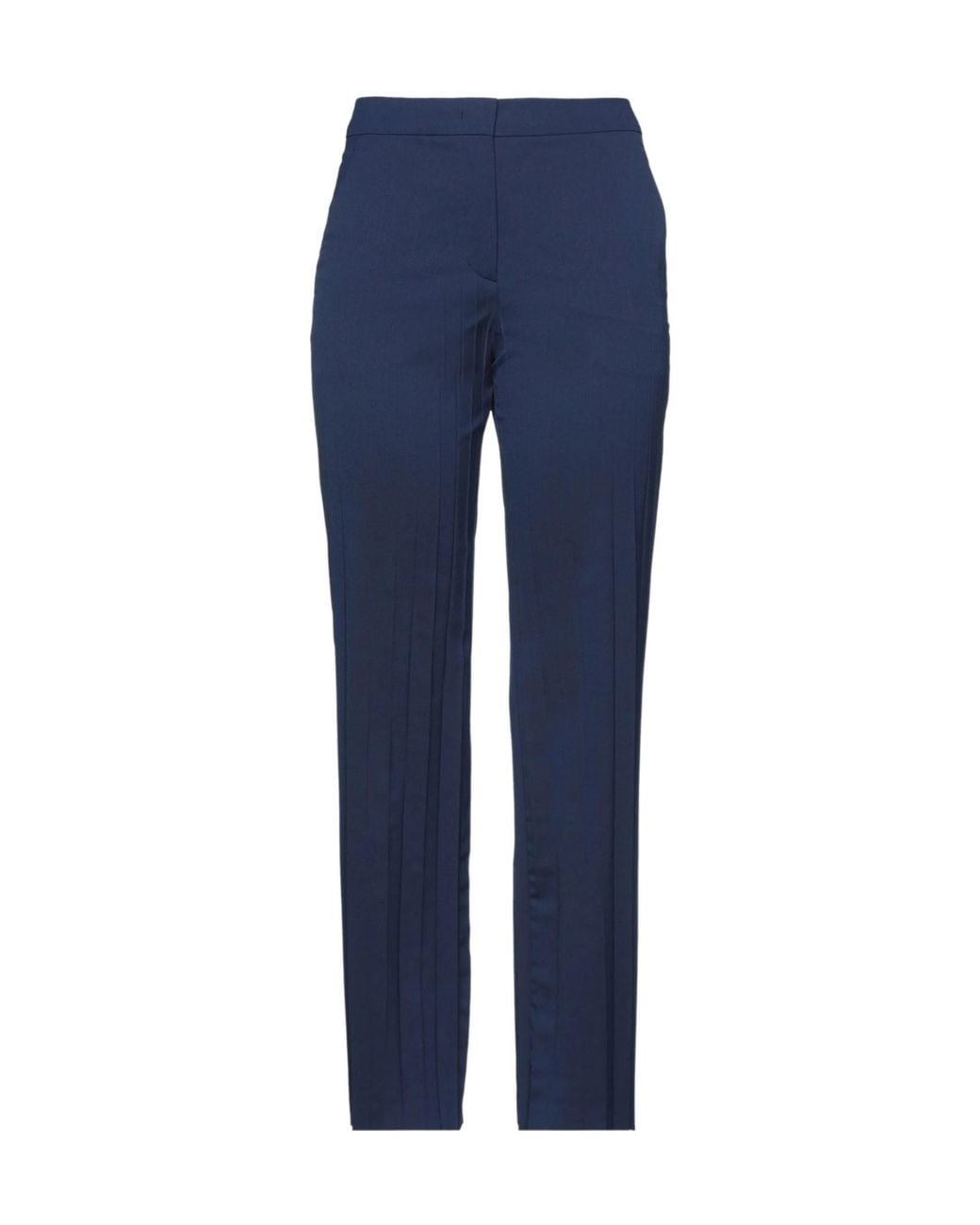Sportmax Blue Solid Color Casual Trousers