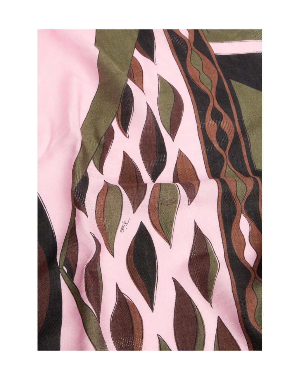 Emilio Pucci Brown Pucci Dune Print Pashmina