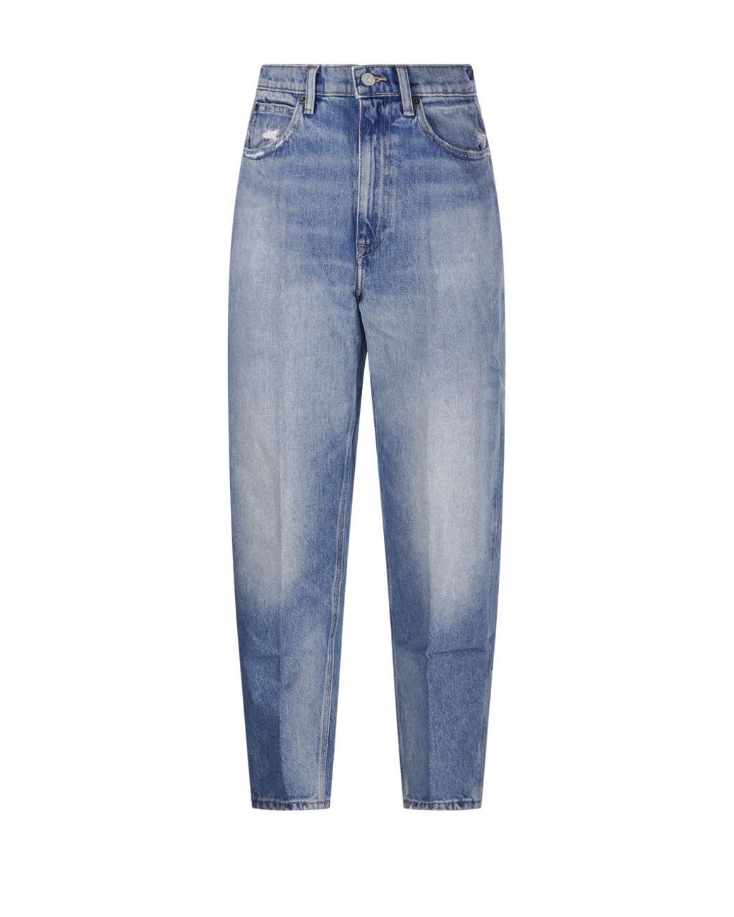 Polo Ralph Lauren Blue Straight-Leg Distressed Jeans