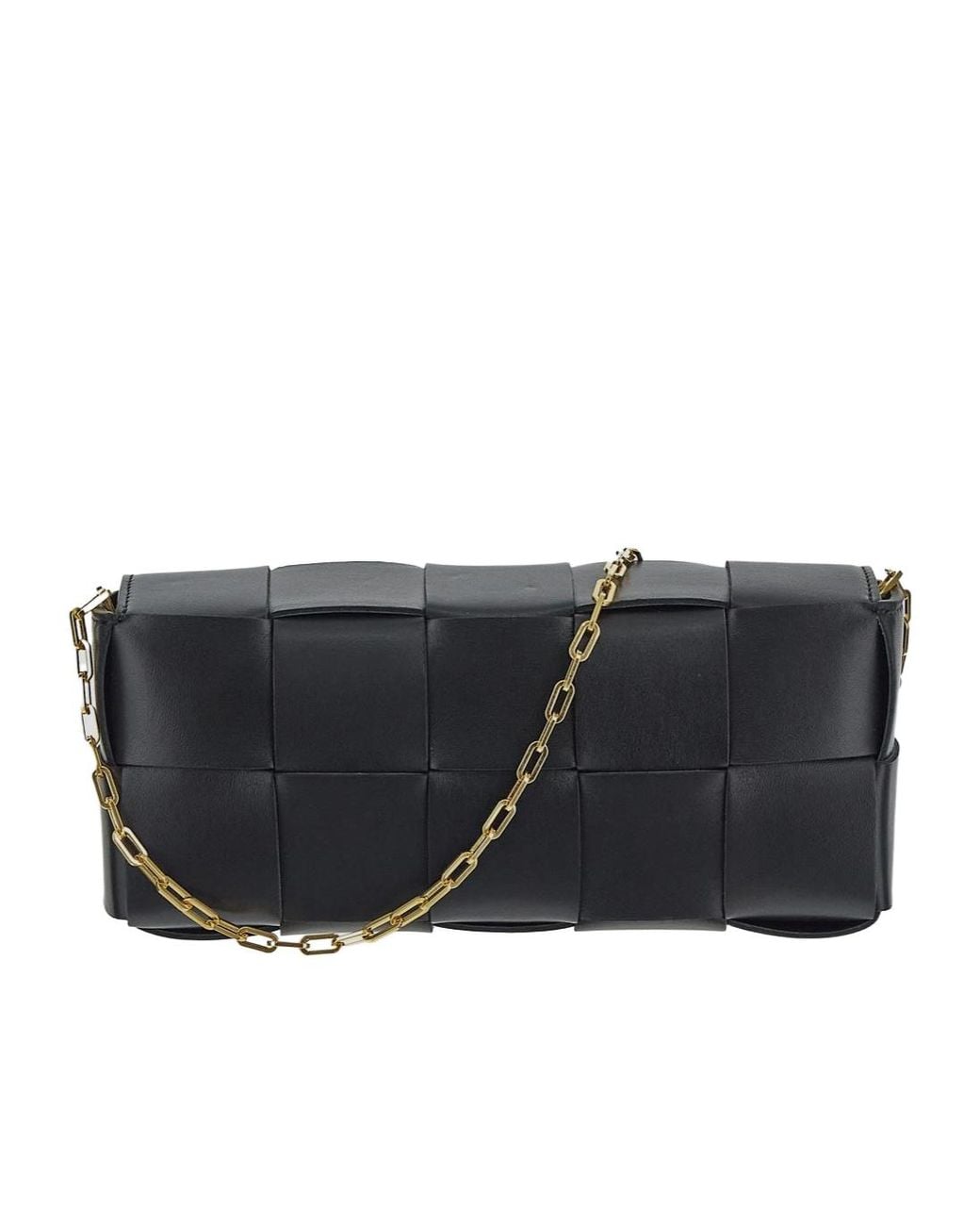 Bottega Veneta Black Cassette Chained Pouch Bag