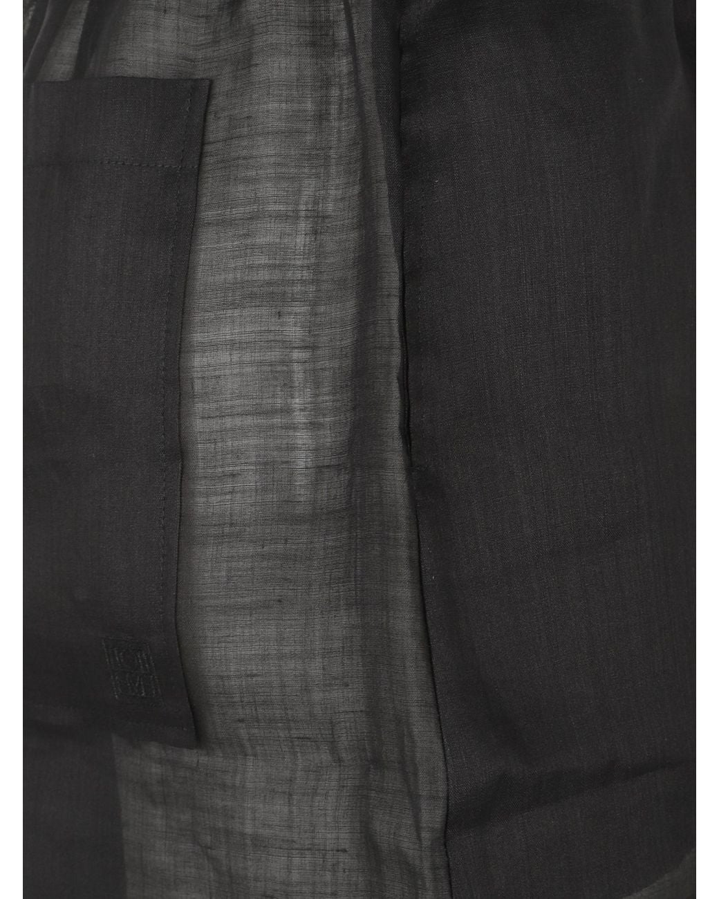 Totême  Black Totême Elasticated-Waistband Straight Hem Shorts