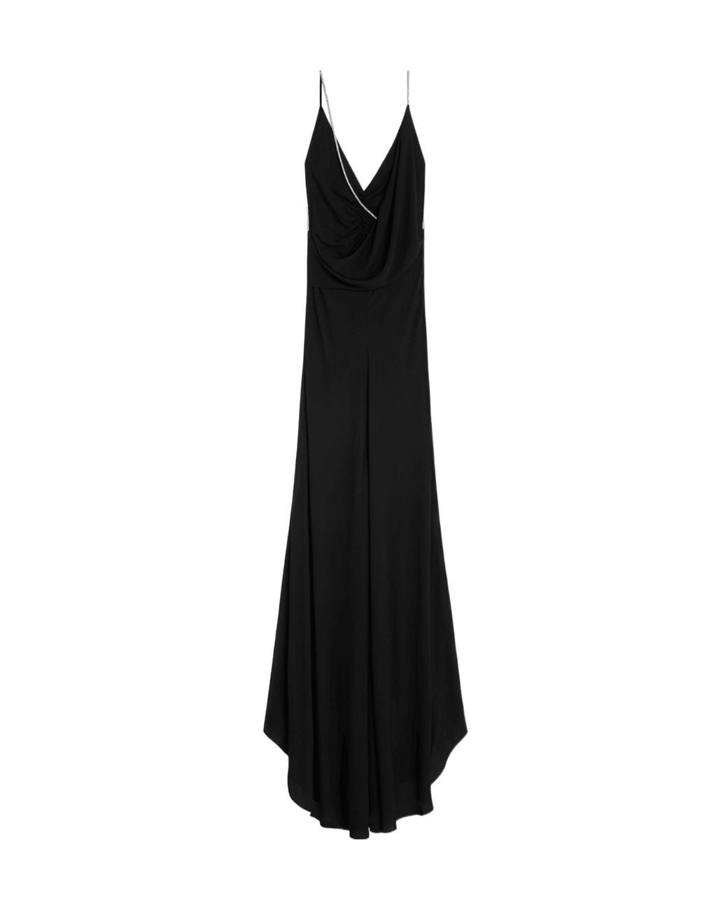 Céline Black Long Draped Dress