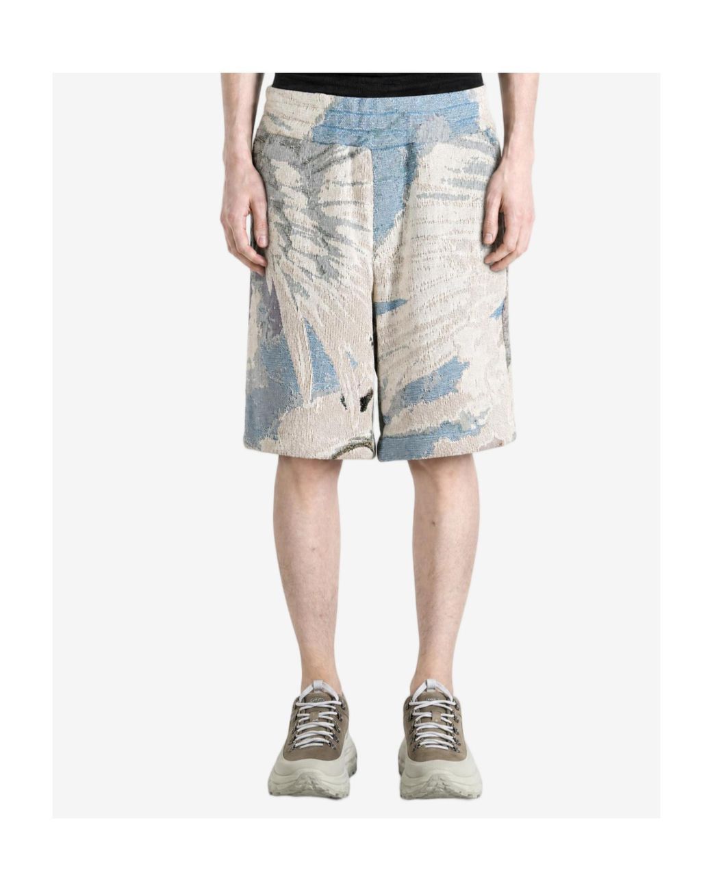 Amiri Blue Tapestry Pegasus Baggy Shorts for men