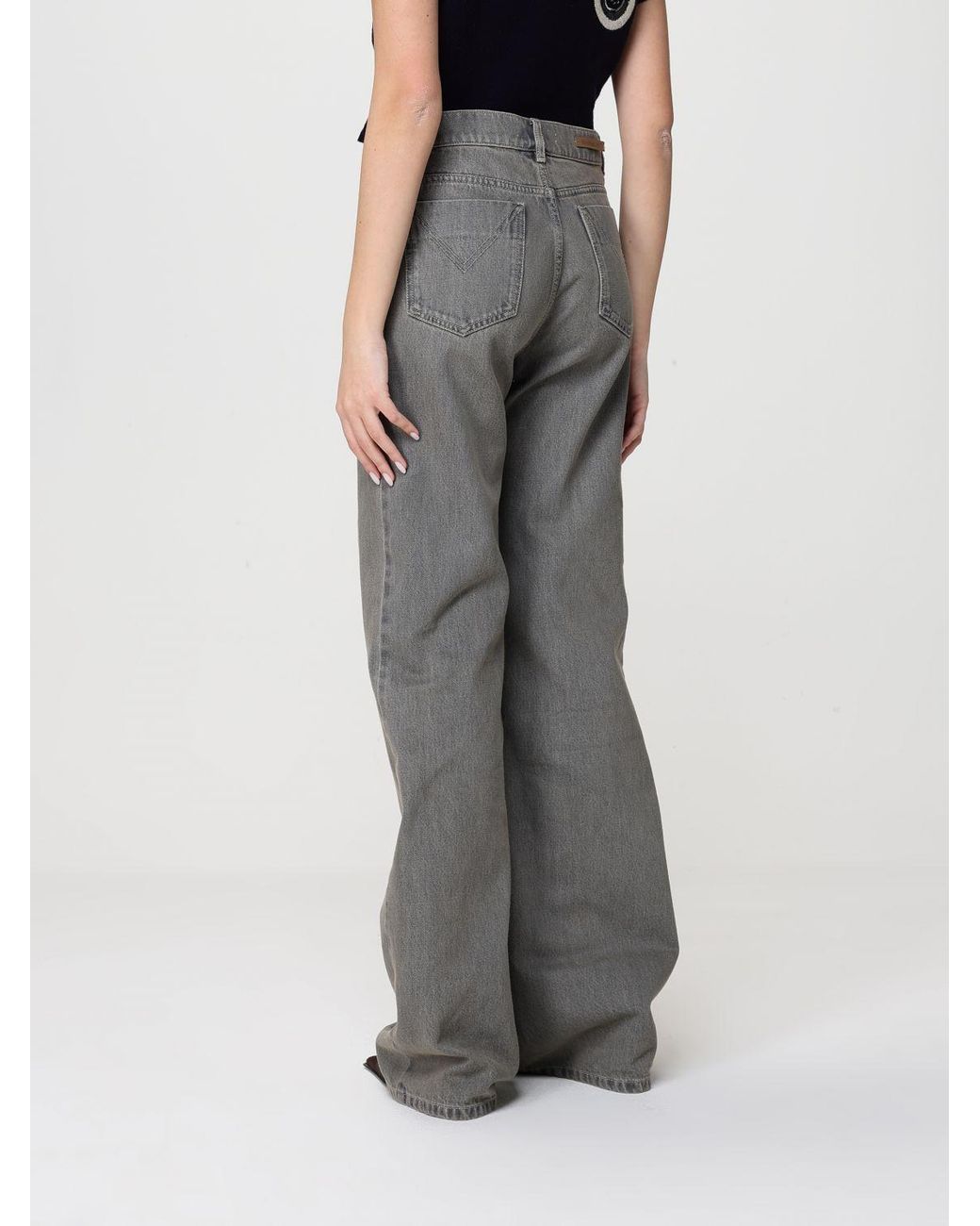 Max Mara Gray Flared Jeans