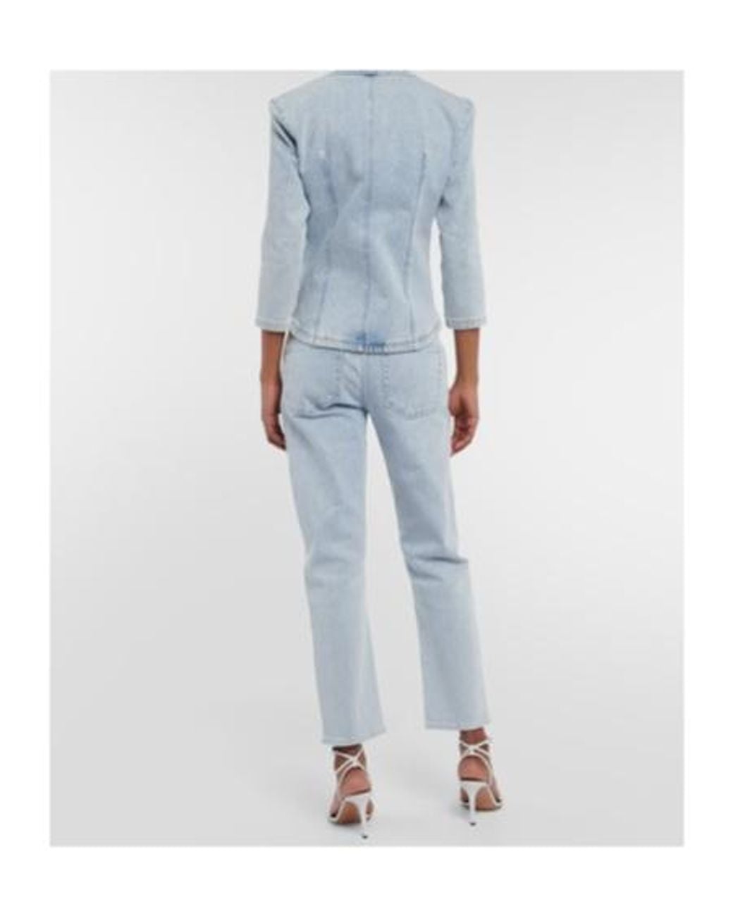 Isabel Marant Blue Vanio Bleached Denim Top
