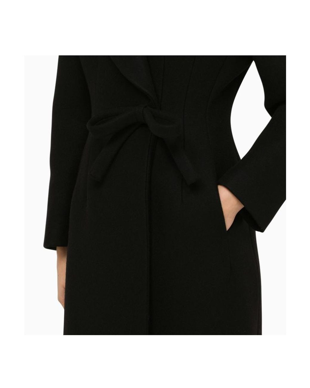 Valentino Black Bow-Embellished Trench Coat