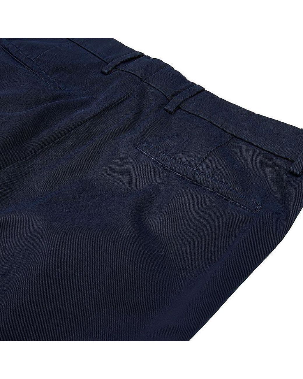 Brunello Cucinelli Blue Leisure-Fit Pleated Gabardine Trousers for men