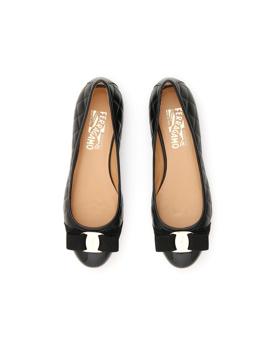 Ferragamo Black Ferragamo Varina Ballet Flats