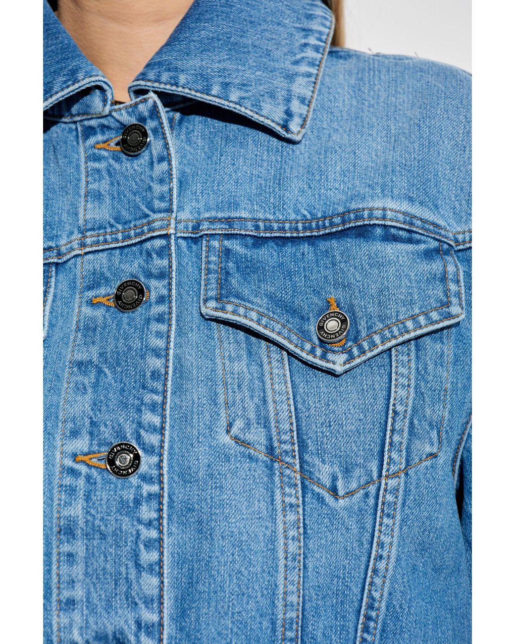Givenchy Blue Cropped Denim Jacket