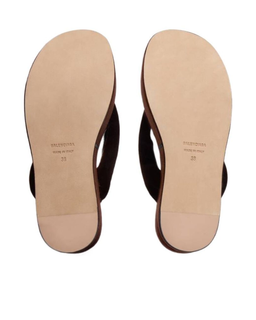 Balenciaga Brown Gaeta Thong Sandals