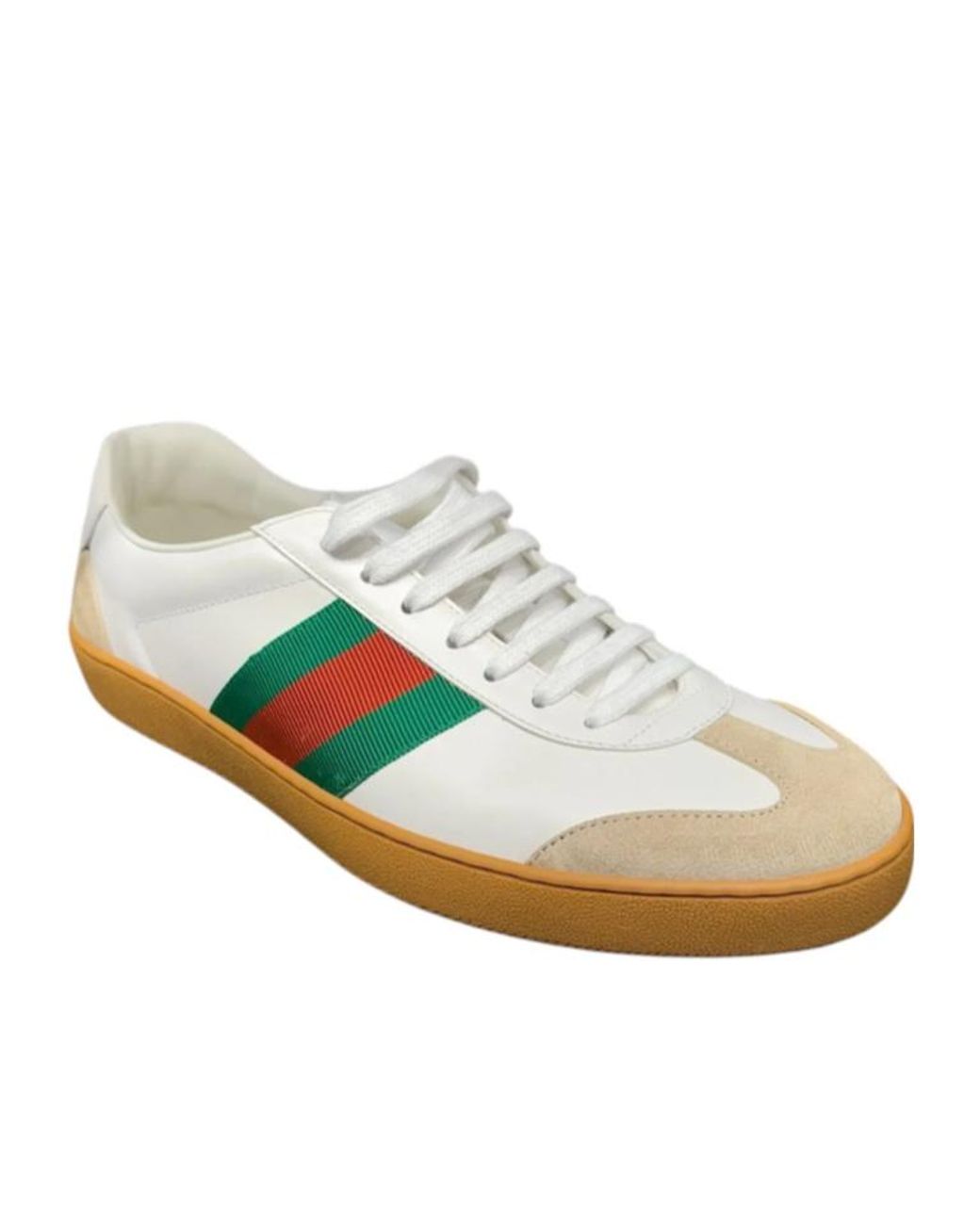 Gucci Green Web Stripe Low-Top Sneakers for men