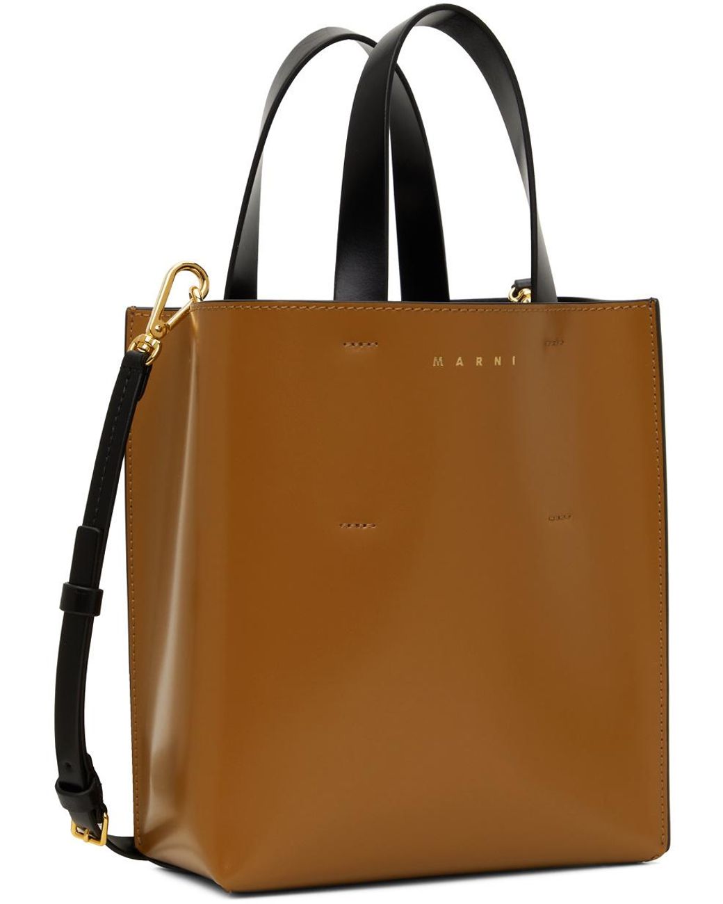 Marni Brown Museo Two-Toned Tote Bag