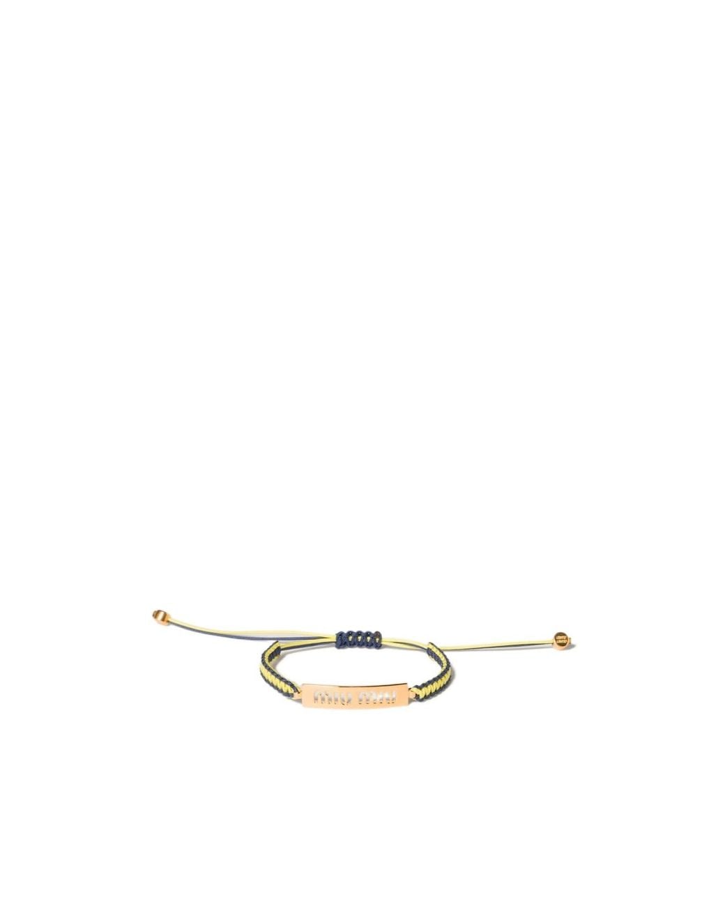 Miu Miu White Cut Out Logo Bracelet