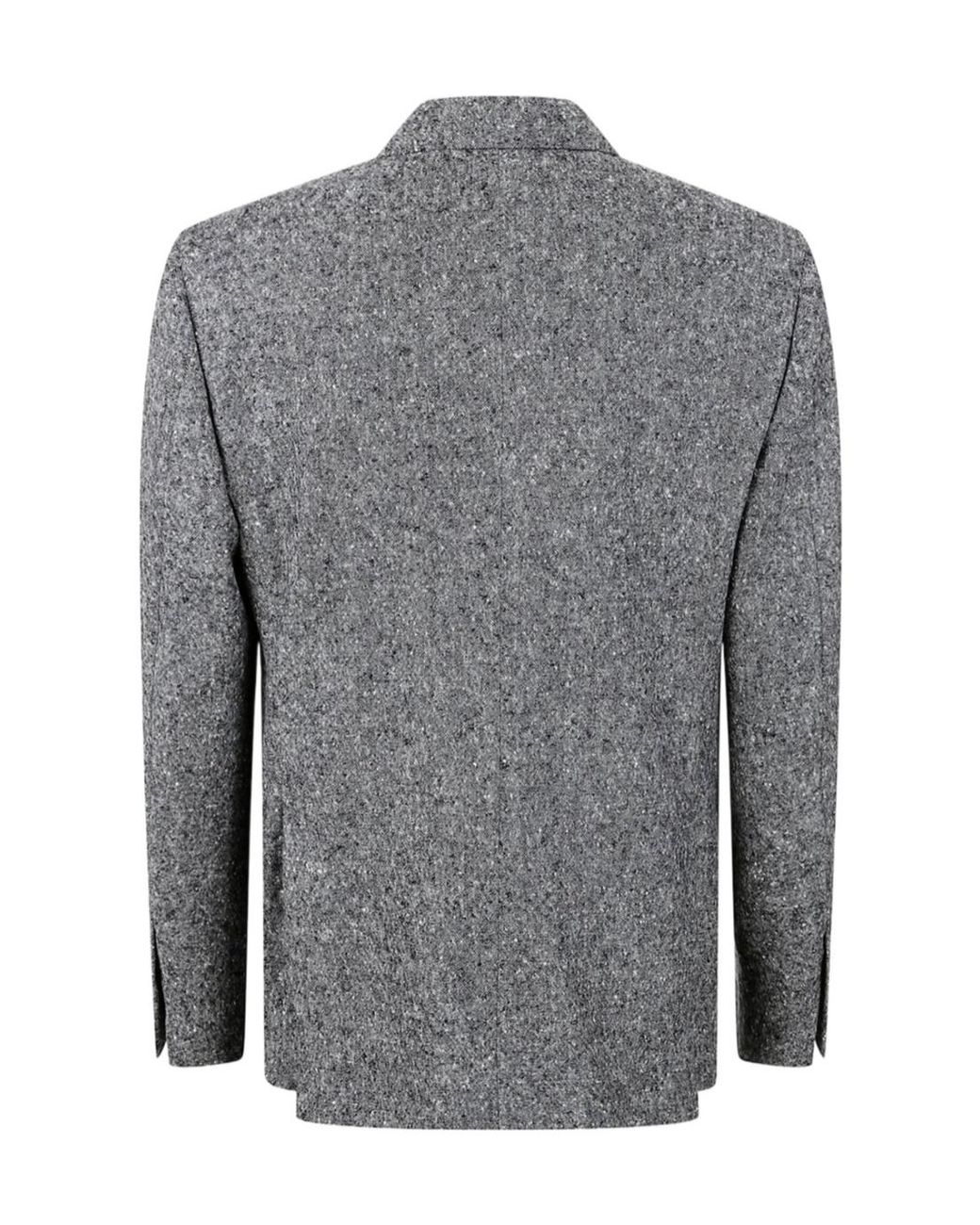 Lardini Gray Textured Two-Button Blazer for men