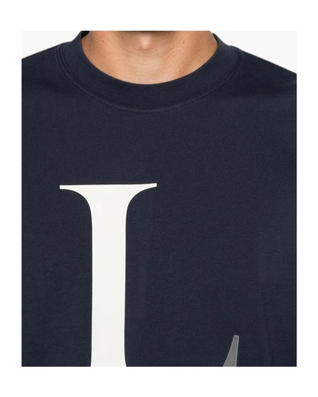 Vetements Blue Logo-Print T-Shirt for men