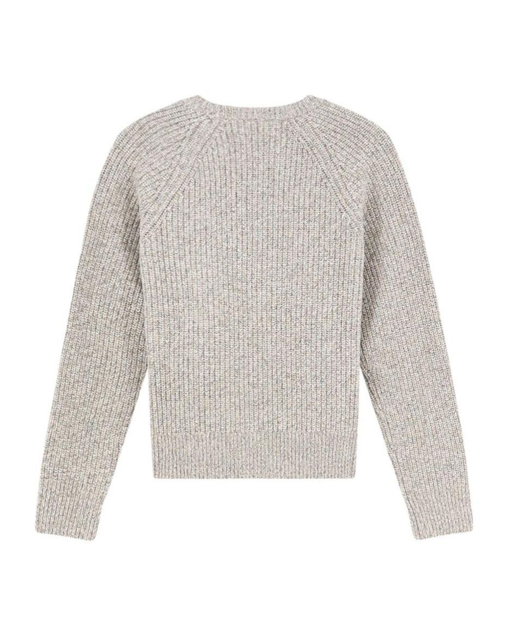 Aspesi White Crew-Neck Knitted Sweater