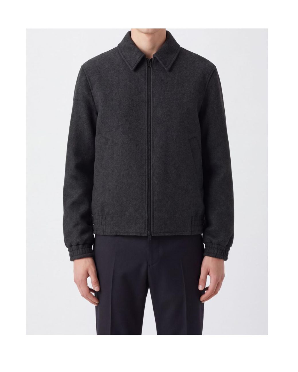 Closed Black Zip-Up Shirt Jacket for men