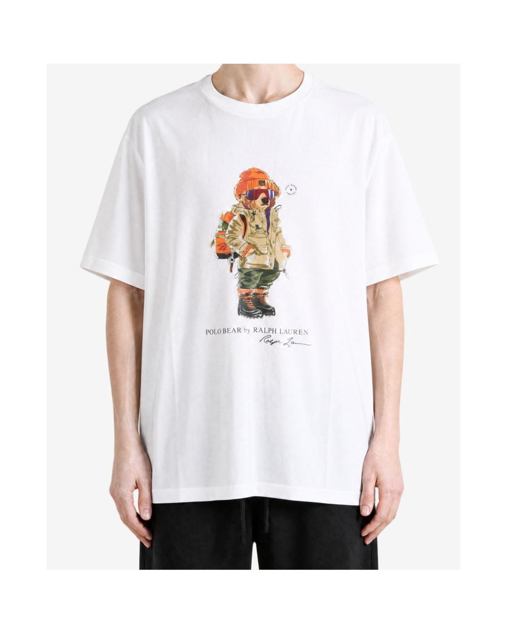 Polo Ralph Lauren White Polo Bear Graphic-Print T-Shirt for men