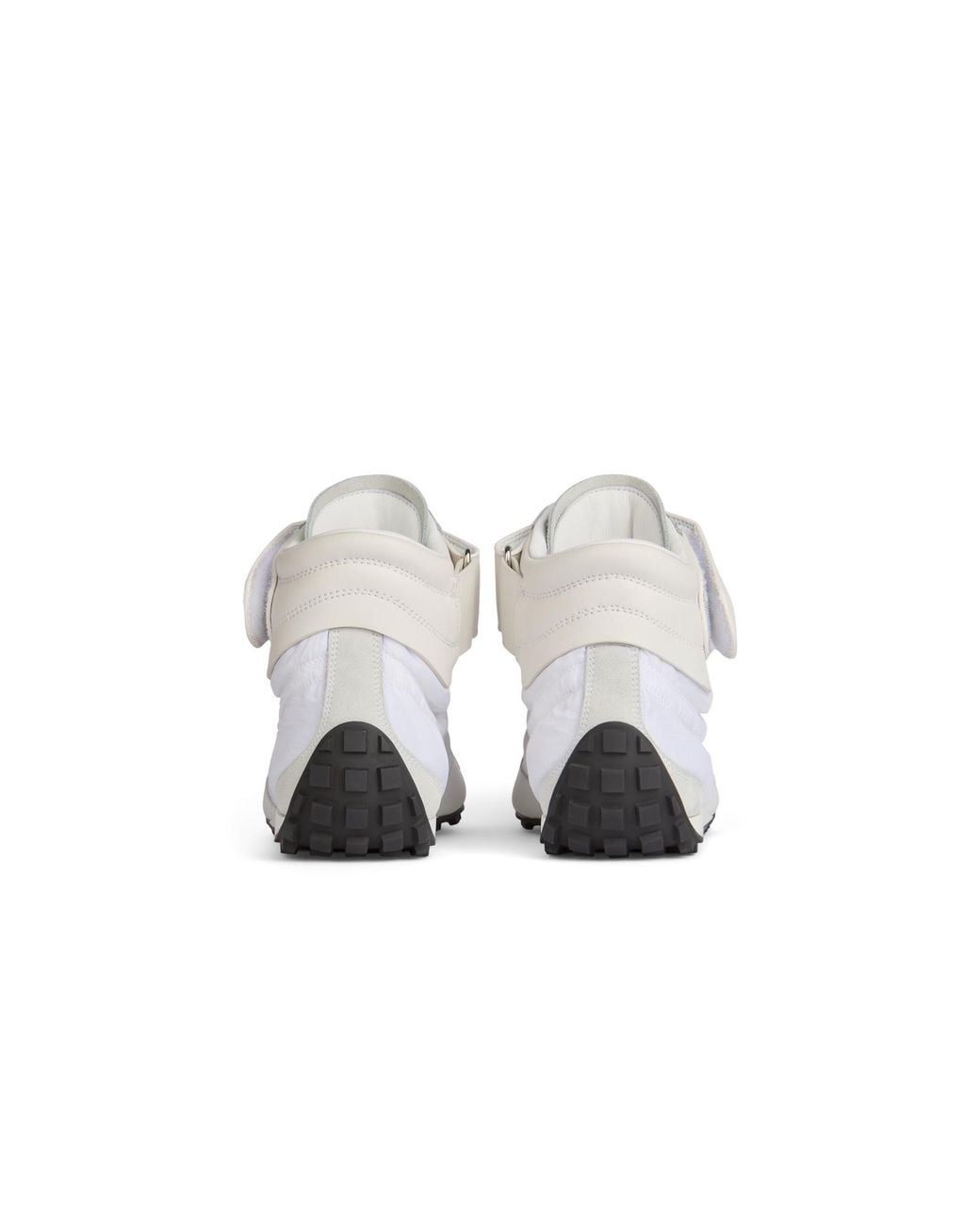 Balmain White Racing Mid-Top Trainers for men