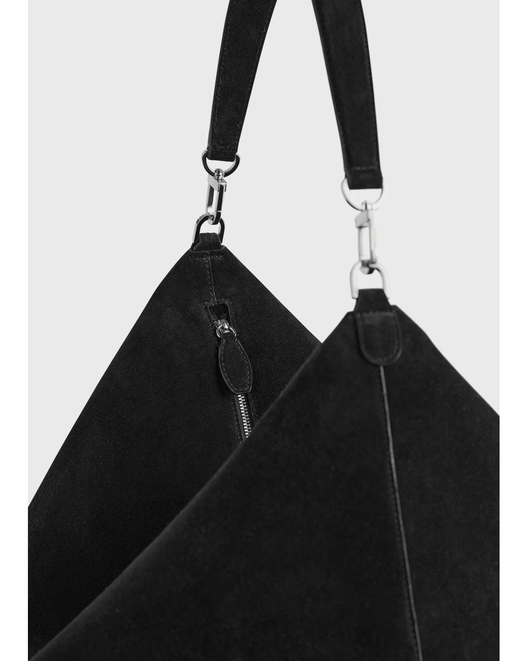 Totême Black Zipper Shoulder Bag