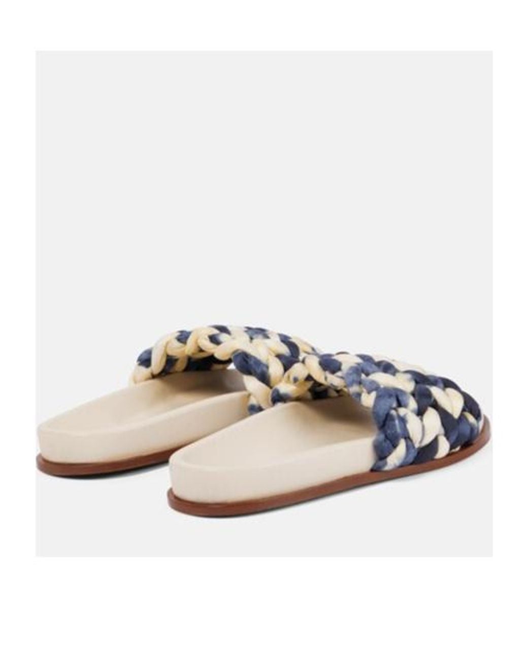 Chloé White Kacey Tie-Dye Woven Slides