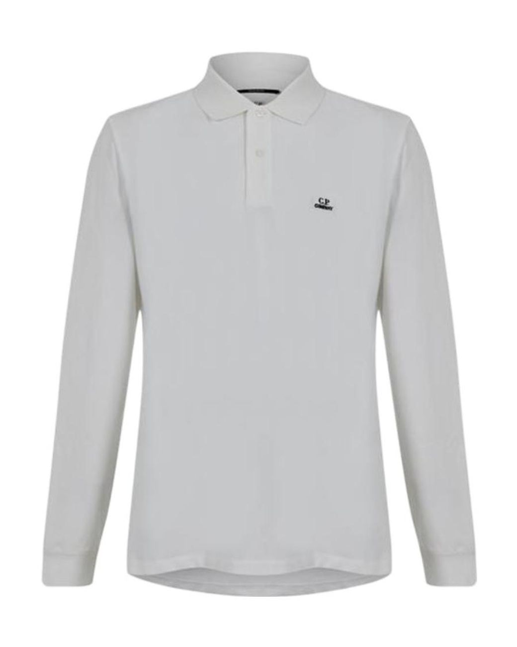 C P Company Gray Logo Polo Shirt for men