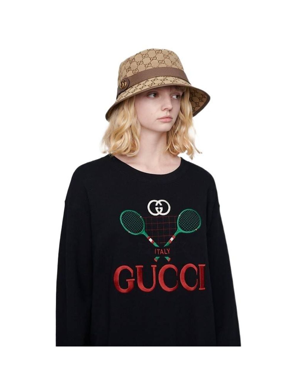 Gucci Natural Gg Monogrammed Fedora Hat for men