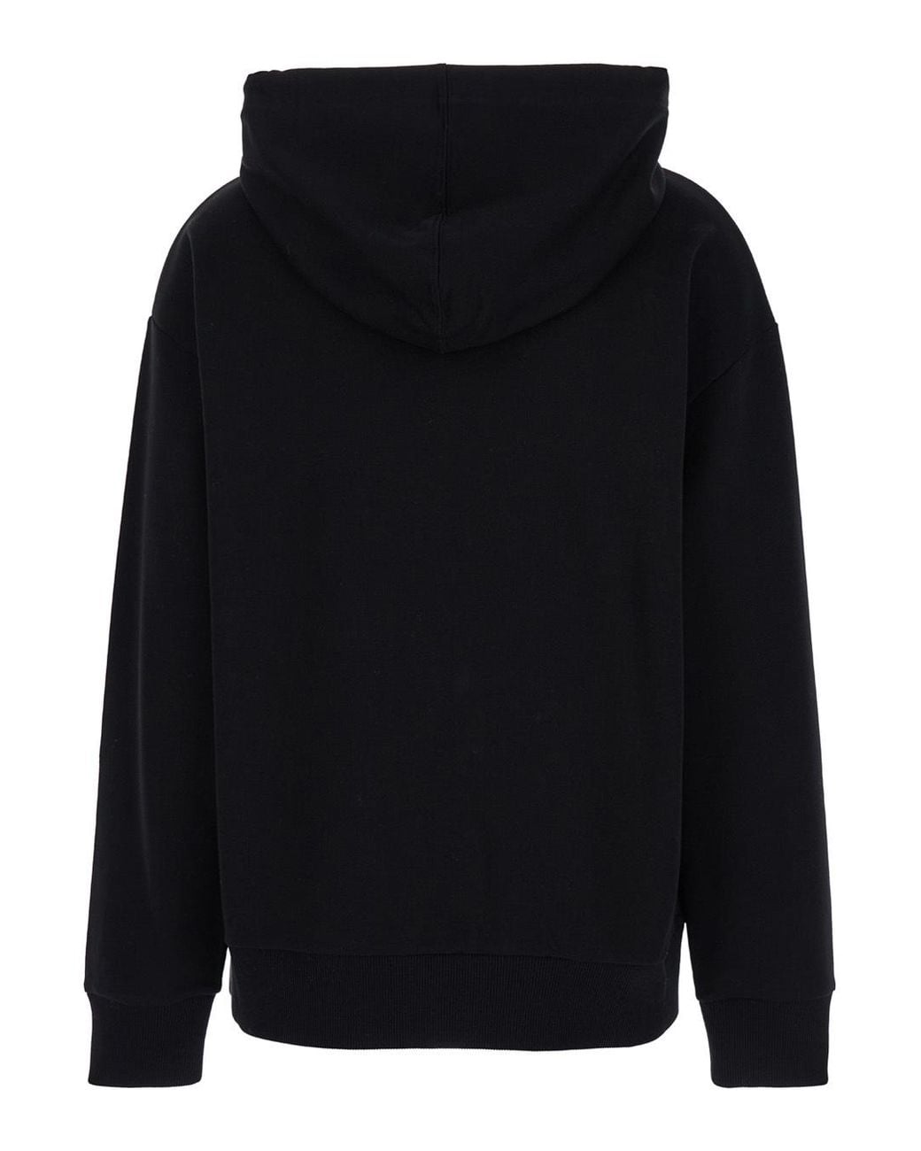 Moncler Black Logo Embroidered Drawstring Hoodie