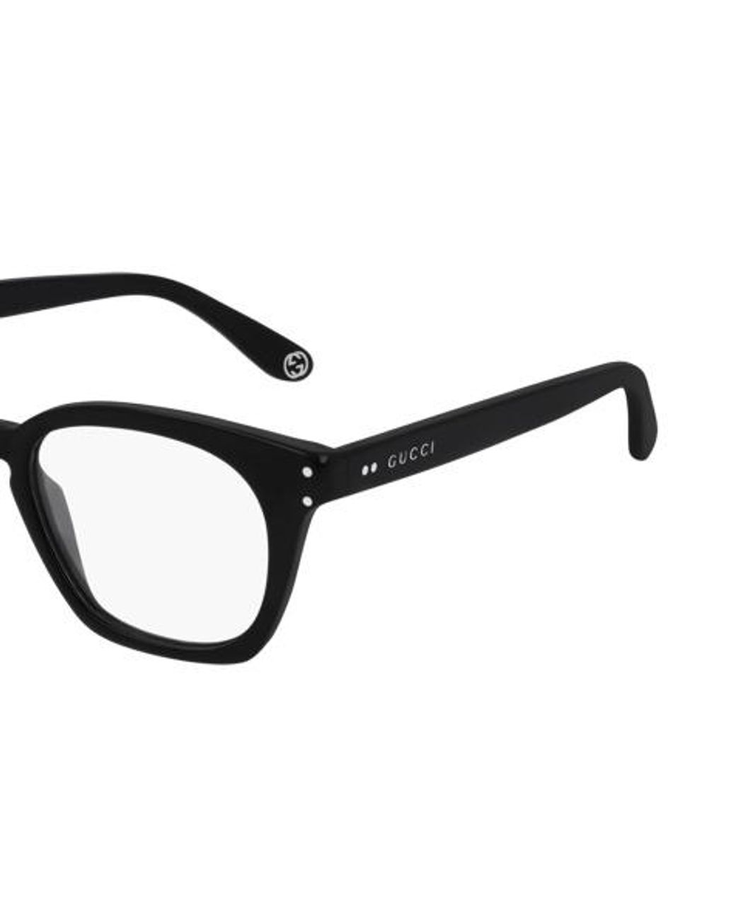 Gucci White Logo Detail Flat Lens for men