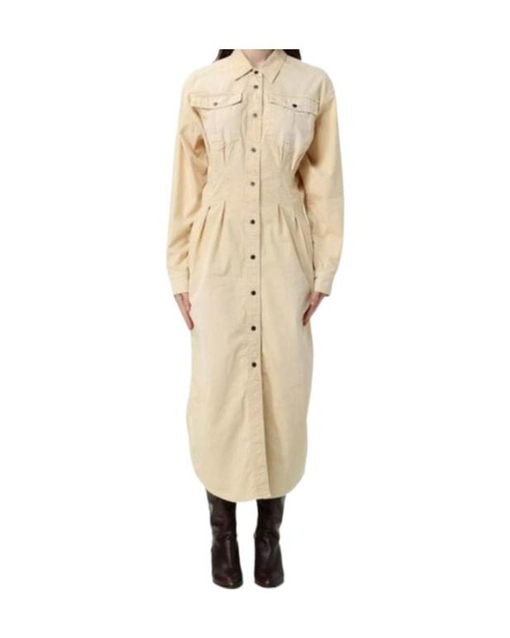 Isabel Marant Natural Long Sleeve Dress